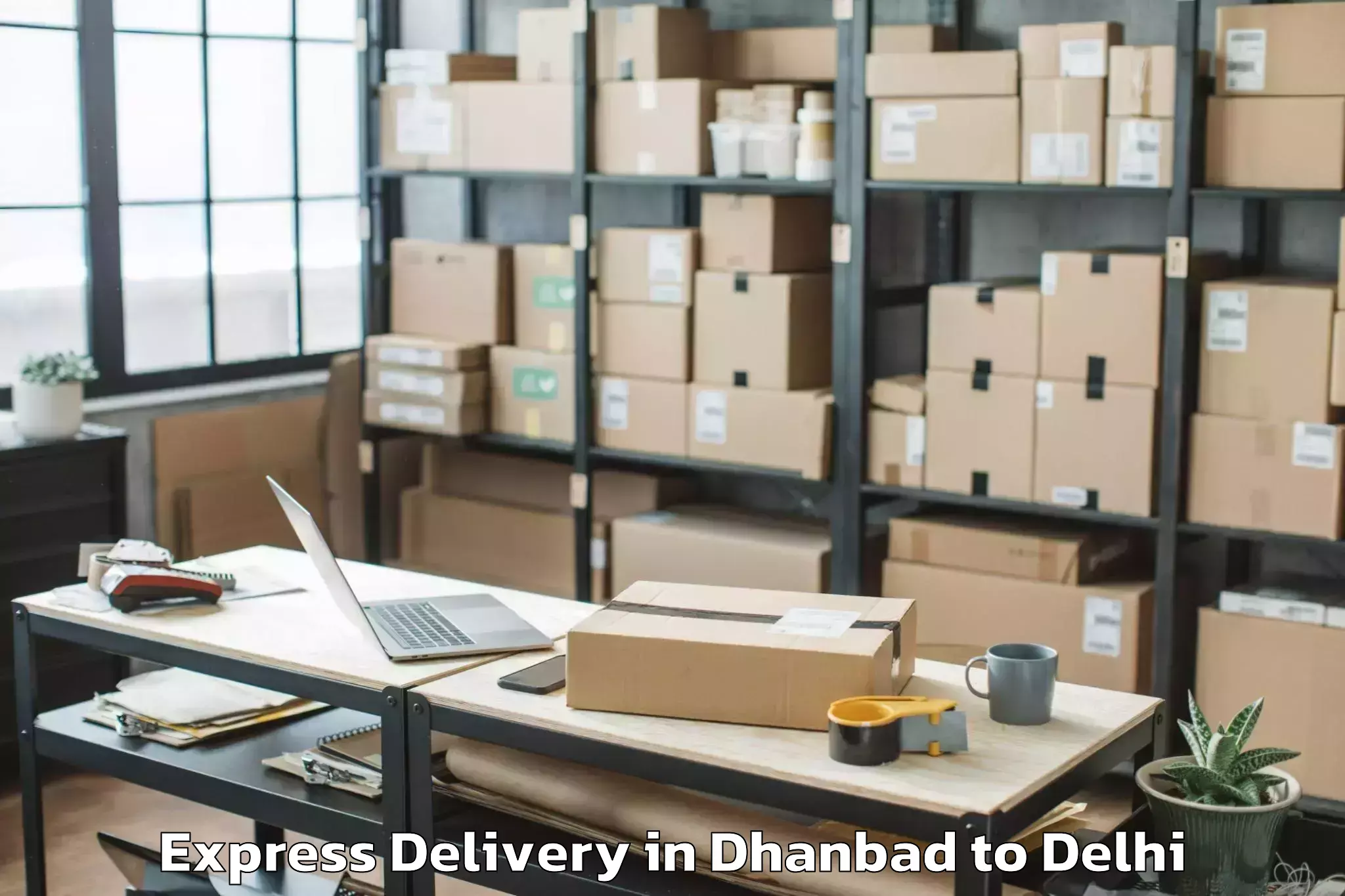 Dhanbad to Parsvnath Mall Inderlok Express Delivery Booking